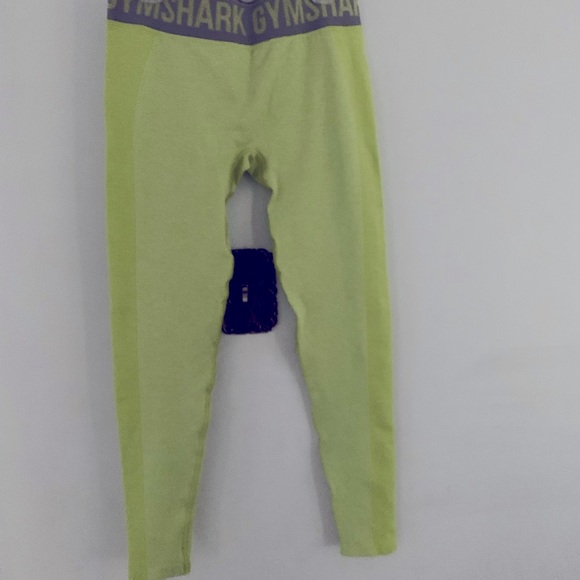 Gymshark Flex low rise leggings lime/grey NWT size M - Picture 5 of 16